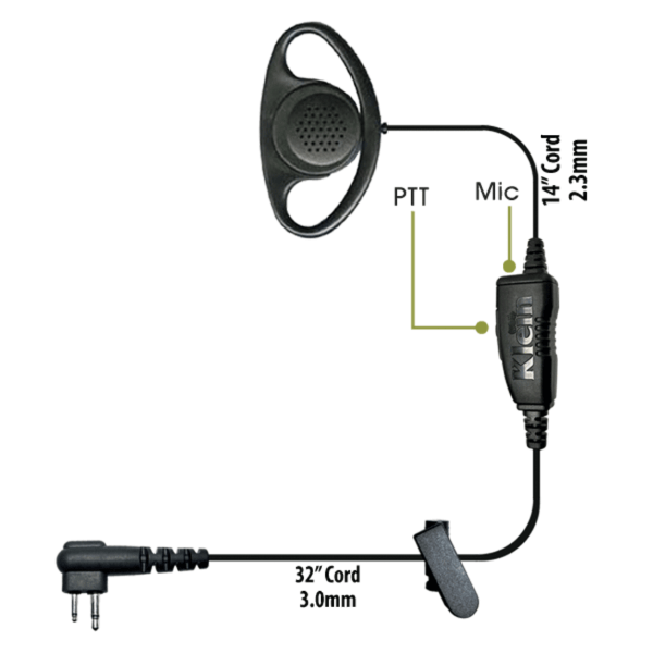 Agent D-Ring Single-Wire Earpiece Kit