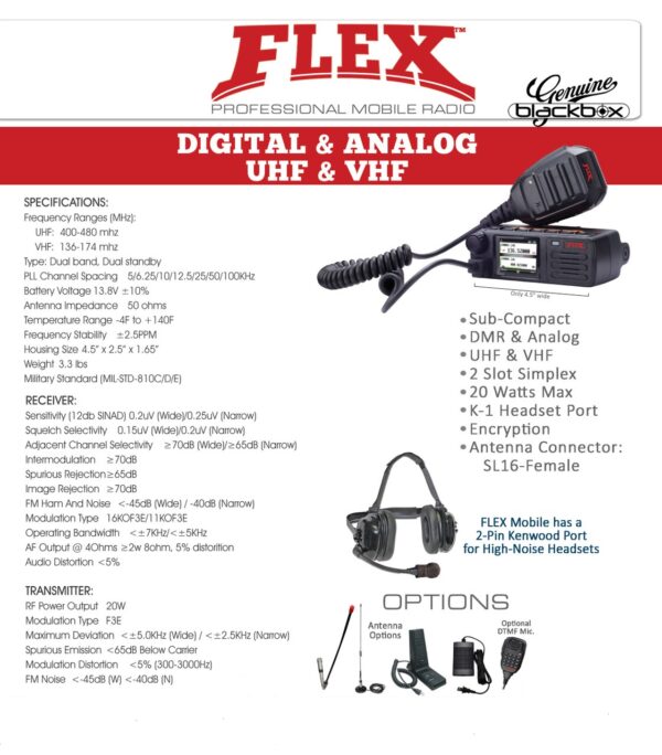 Blackbox-Flex UHFVHF 20 Watt Analog Digital Mobile Radio Pix